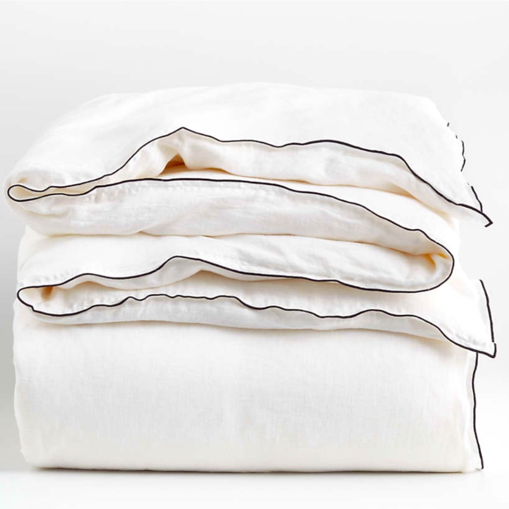 Crate Barrel Hemp Duvet Cover - Queen / Full (92x96)